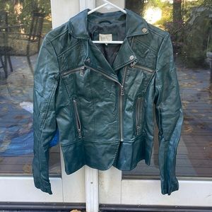 faux leather motorcycle jacket